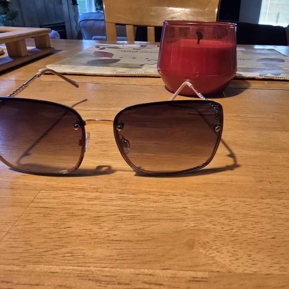 Oversized Square Gradient Brown Sunglasses